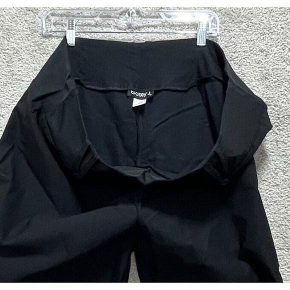 Bobby J Pants Womens 24 Black Plus Cropped Capri Pull On Chino Straight Wide Leg - Picture 16 of 16